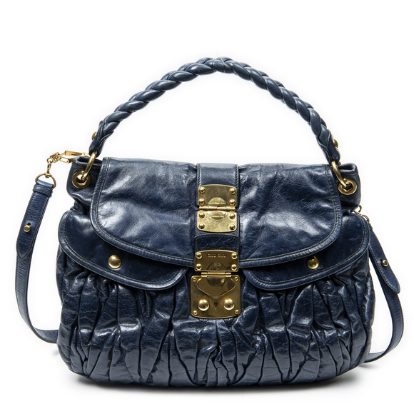 Miu Miu Handbags - Miu Miu Coffer Double Pocket Hobo